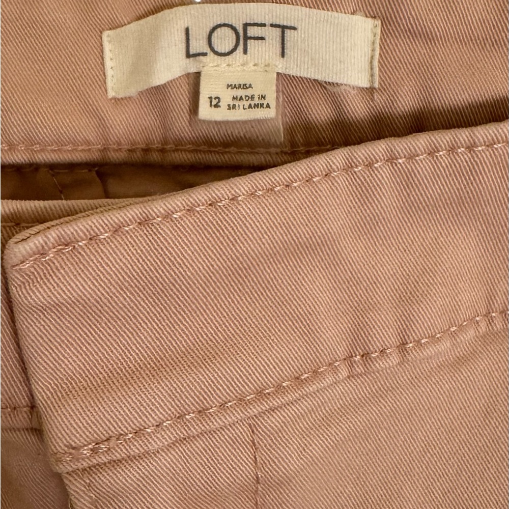 LOFT Womens Marisa Classic Chino Pants in Dusty Pink Size 12